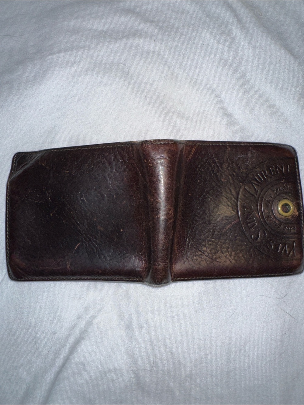 Yves Saint Laurent Brown Leather Wallet Vintage - Picture 6 of 9